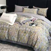 Soft Grey Jungle printed 1000TC Egyptian Cotton Duvet Cover | Yedwo